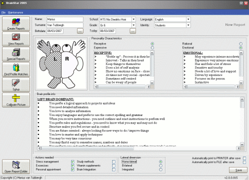 BrainStar - Brain Analysis Software
