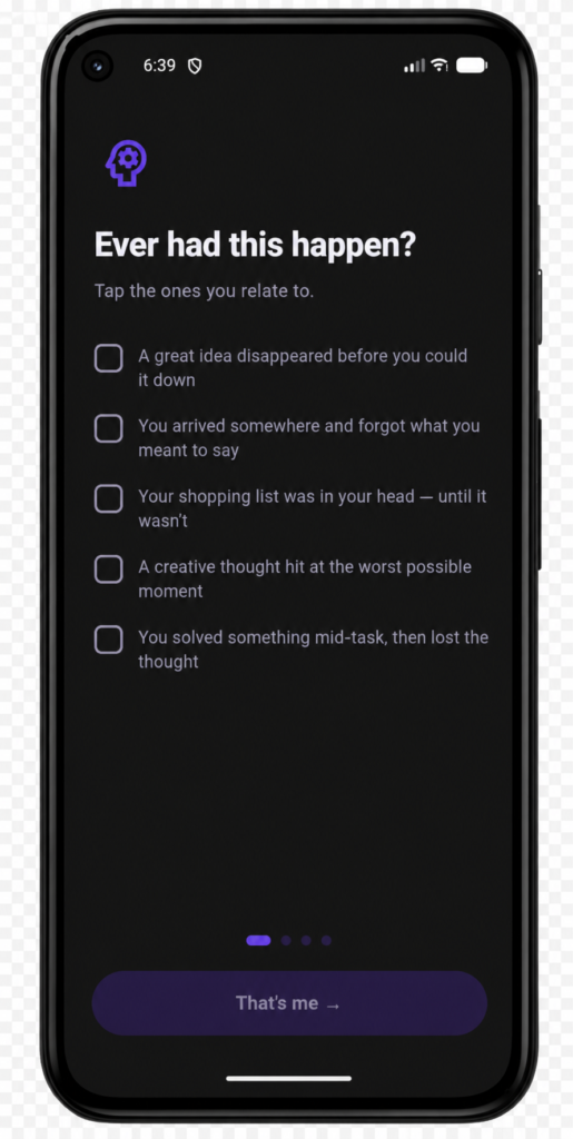 Voice Note Keeper Mobile App Development: Onboarding Page 1