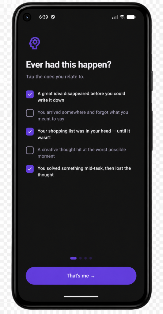 Voice Note Keeper Mobile App Development: Onboarding Page 1A